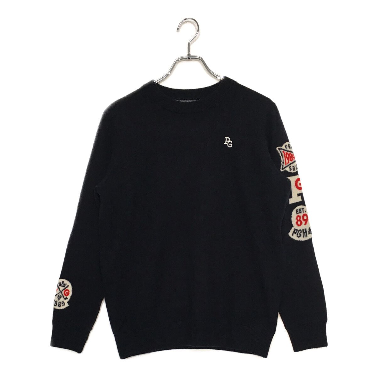 メンズ パーリーゲイツ PEARLY GATES ニットアウター 4 M 紺 ネイビー カシミヤ 裏地付