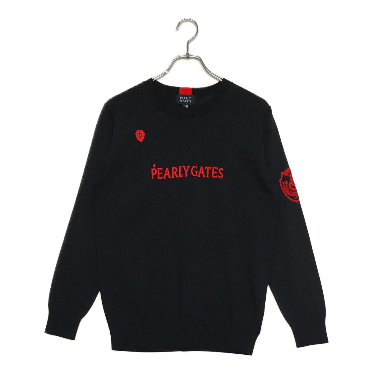 メンズ パーリーゲイツ PEARLY GATES セーター 4 M 濃紺 ネイビー 長袖 クルーネック 春秋