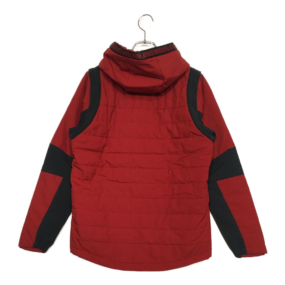 メンズ オークリー OAKLEY ブルゾン M 赤 レッド 2 WAY 中綿 フード付き 長袖ジャケット ダブルジップ