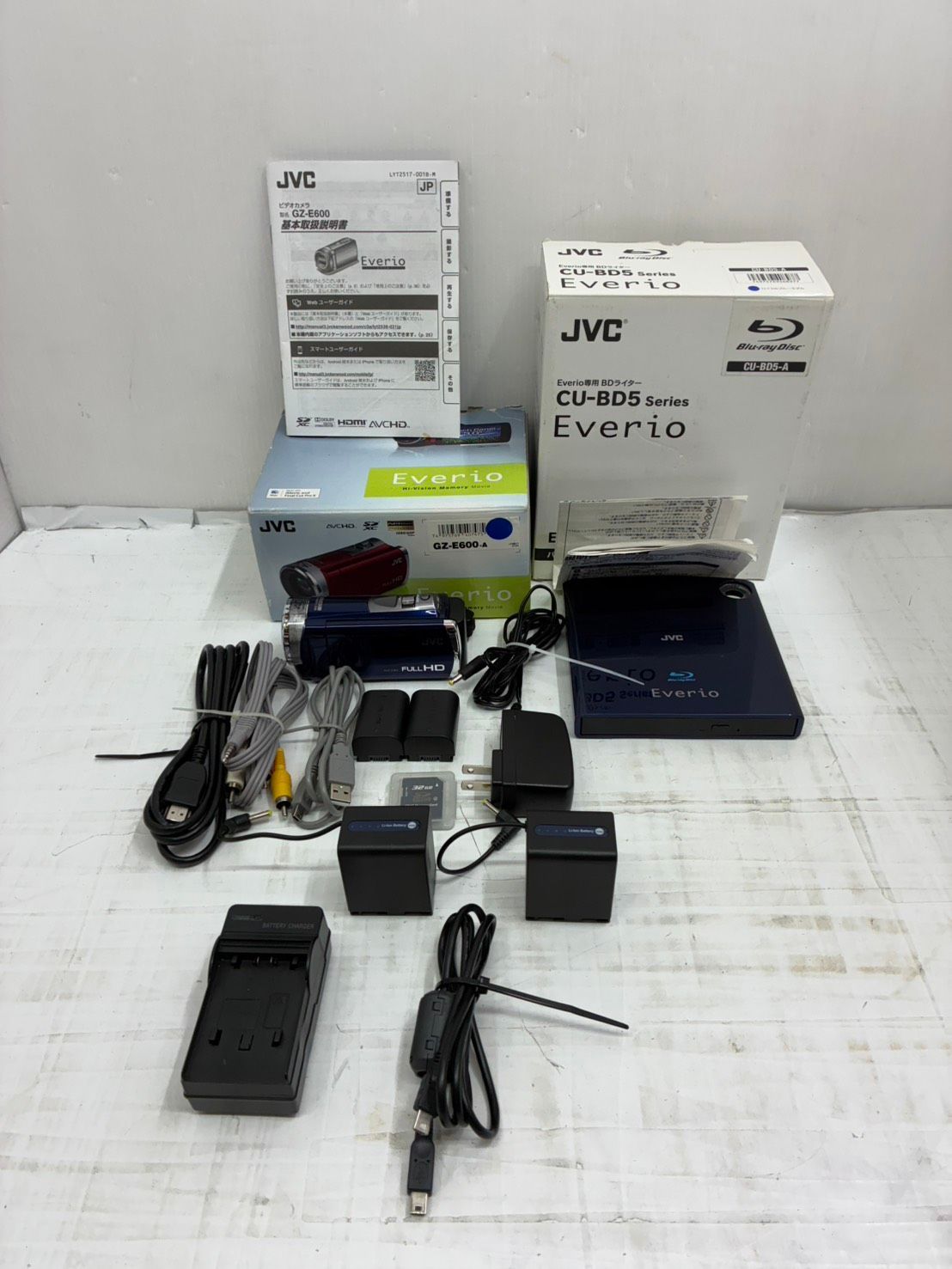 h10388 JVC Everio GZ-E600-A ブルー Everio専用 BDライター CU-BD5