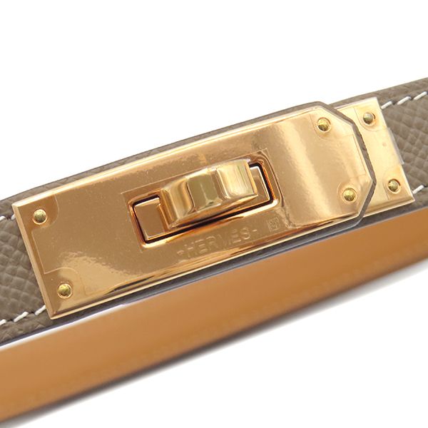 エルメス HERMES ベルト ケリー 18 ヴォーエプソン GP エトゥープ