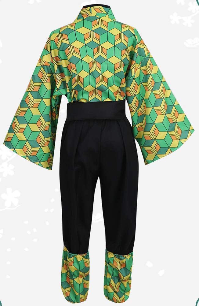 鬼滅の刃 錆兎コスプレ衣装6点セット 狐面仮面付 お面付 錆兎コスプレ