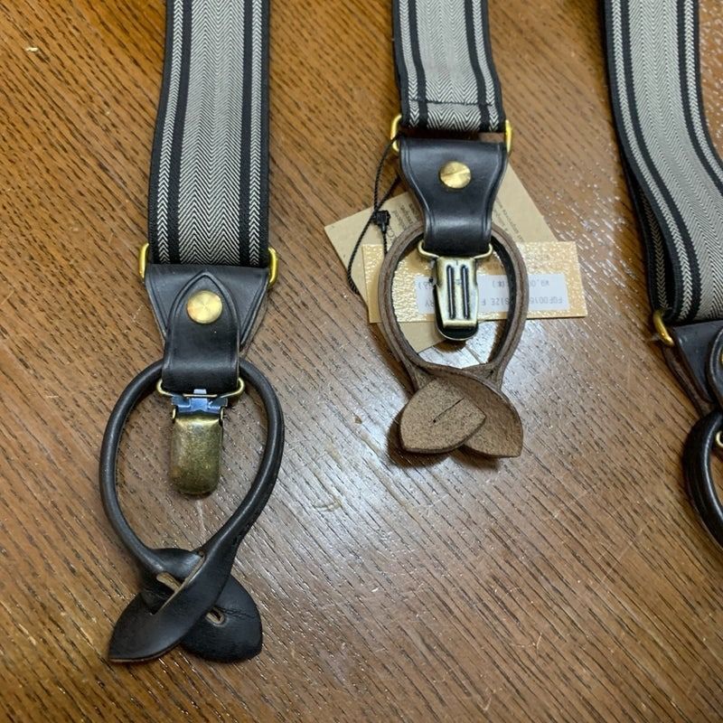 アートブラウン クロムエクセルレザー ヘリンボーン グレー 黒