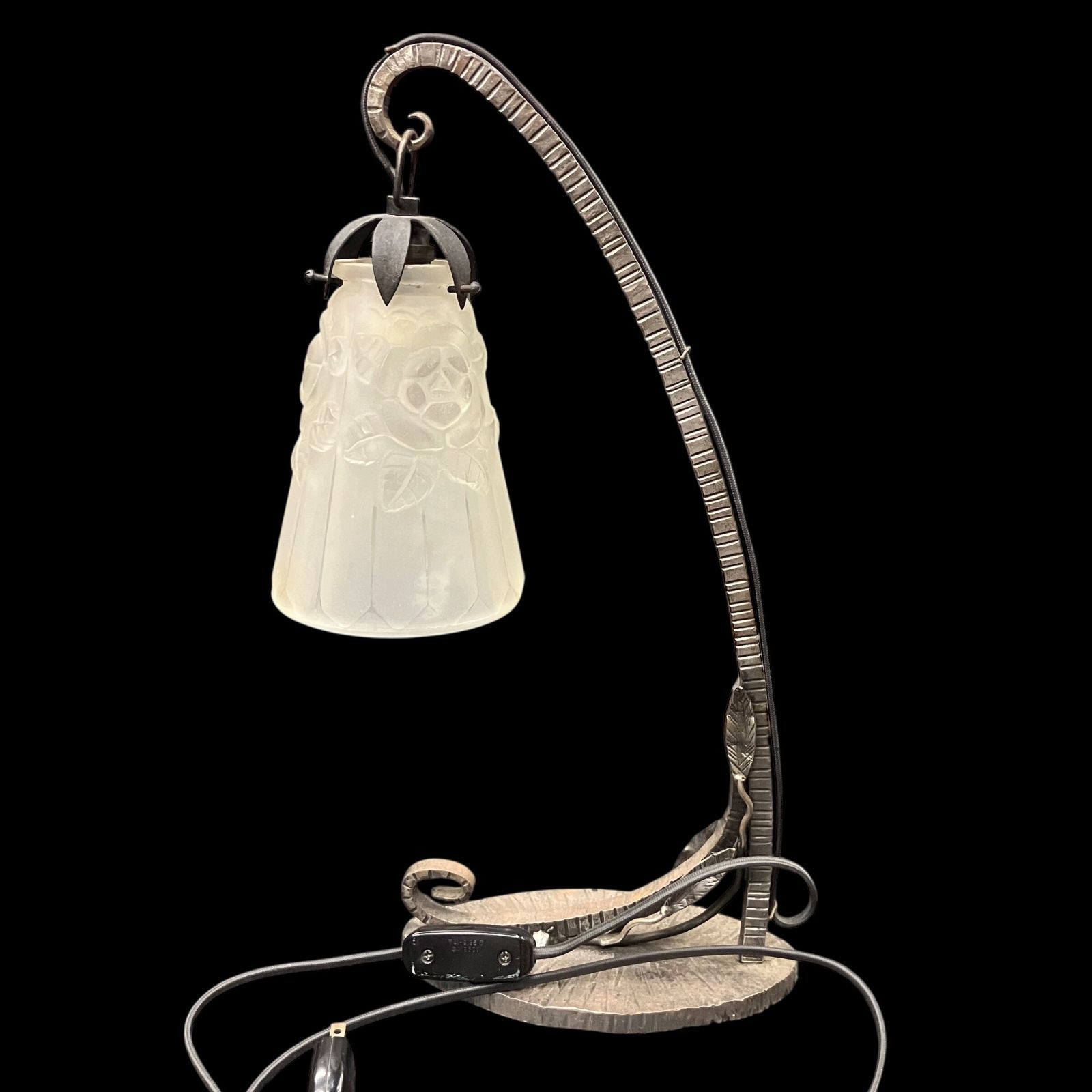 アールデコ調 アイアン×フロントガラスランプ