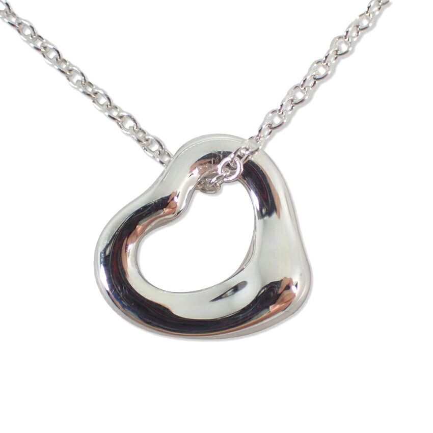 ティファニー 925 オープンハート ペンダント ネックレス j 108-20