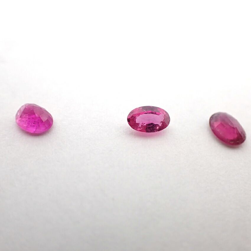 購入 天然ルビー/ルース/5PC/1.664ct/鑑定済///j108-24