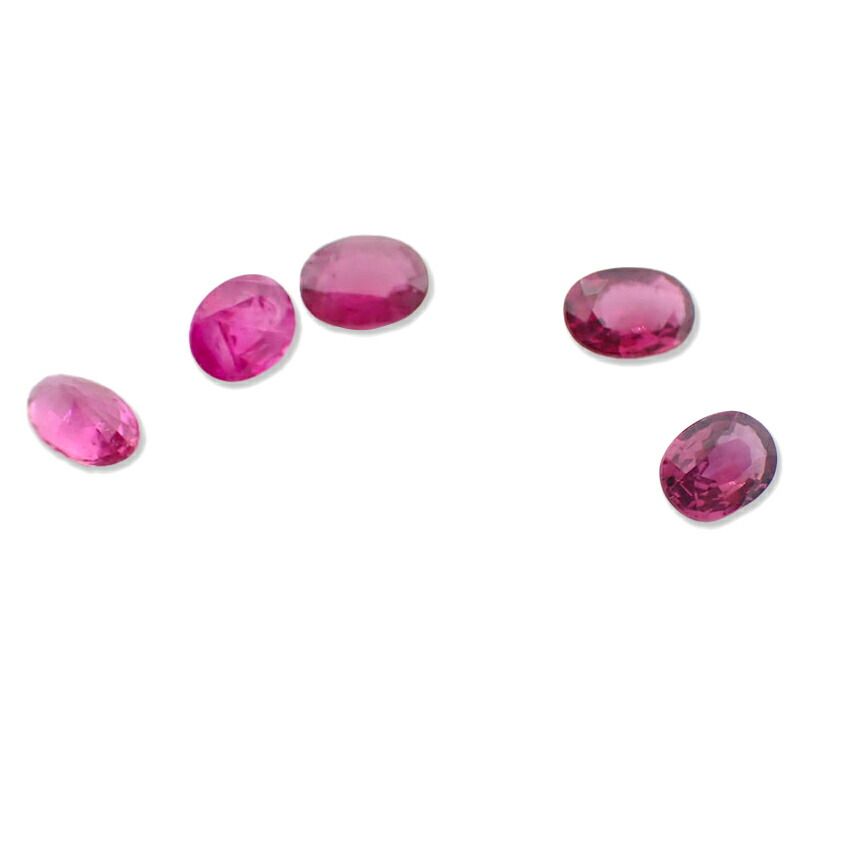 購入 天然ルビー/ルース/5PC/1.664ct/鑑定済///j108-24