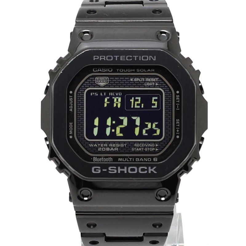 元住吉 カシオ CASIO G SHOCK フルメタル GMW B 5000 GD 1 JF ブラック ソーラー 電波 Bluetooth メンズ 腕時計