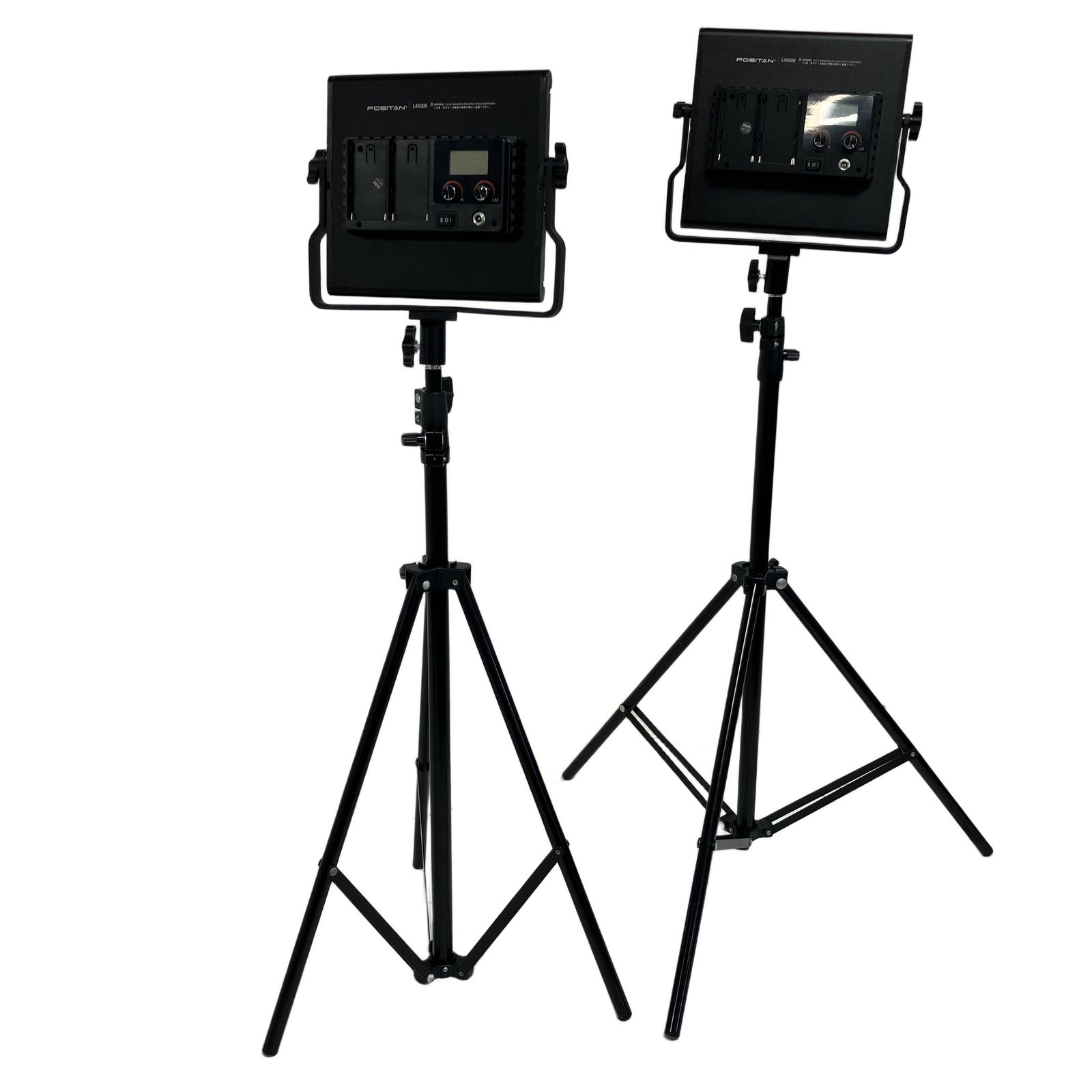 FOSITAN L 4500 K LED ライト 2点 セット スタンド 付き 撮影用 照明