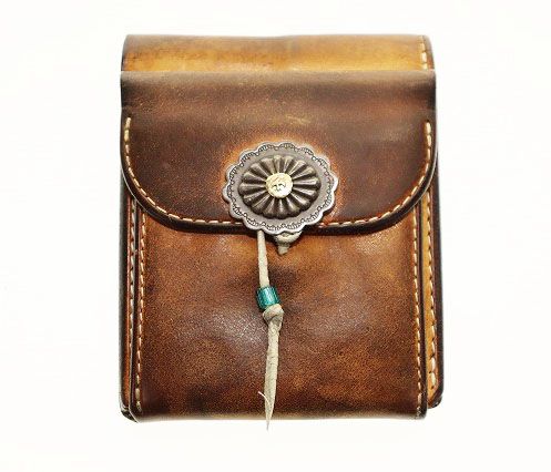 ゴローズ goro's 二つ折り 財布 K18 フラワー コンチョ 付き オールド