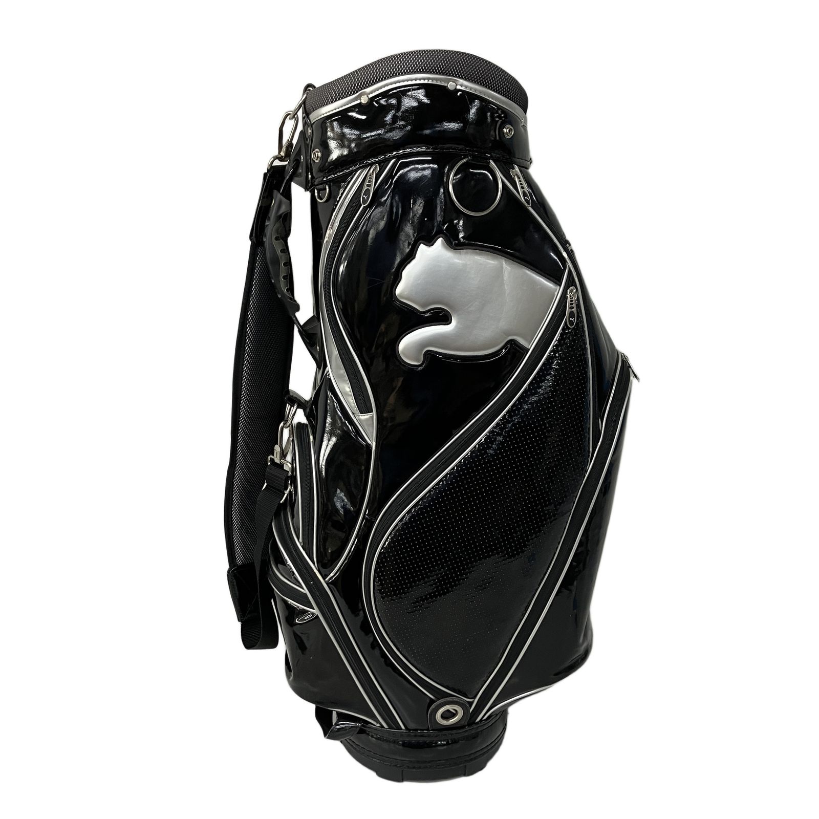 PUMA プーマ 720273104 キャディバッグ 9型 5分割 ブラック シルバー