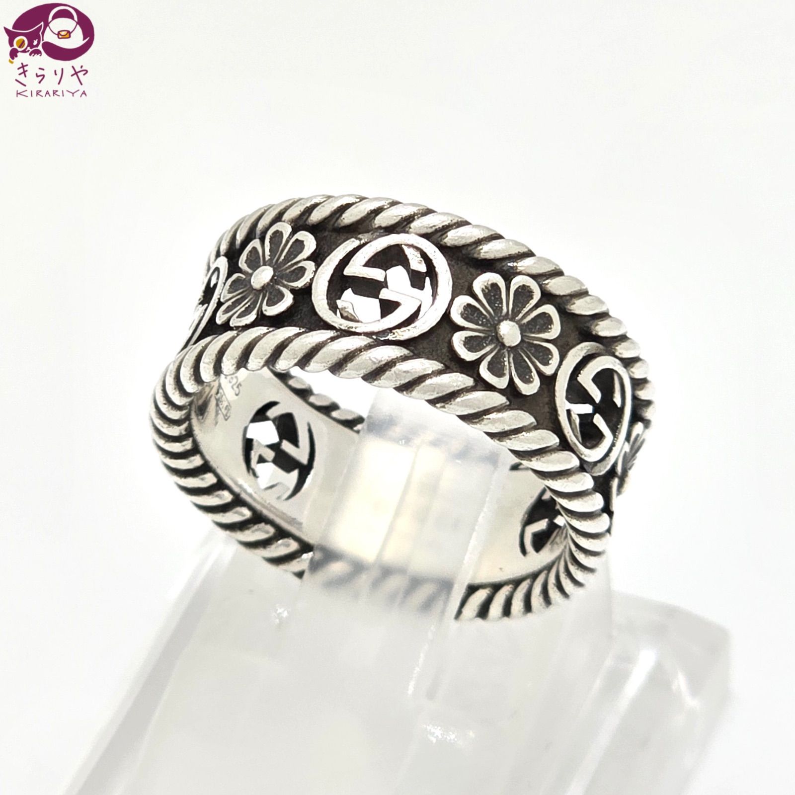 GUCCI グッチ 577263 インターロッキングG フラワー リング 12 約11号