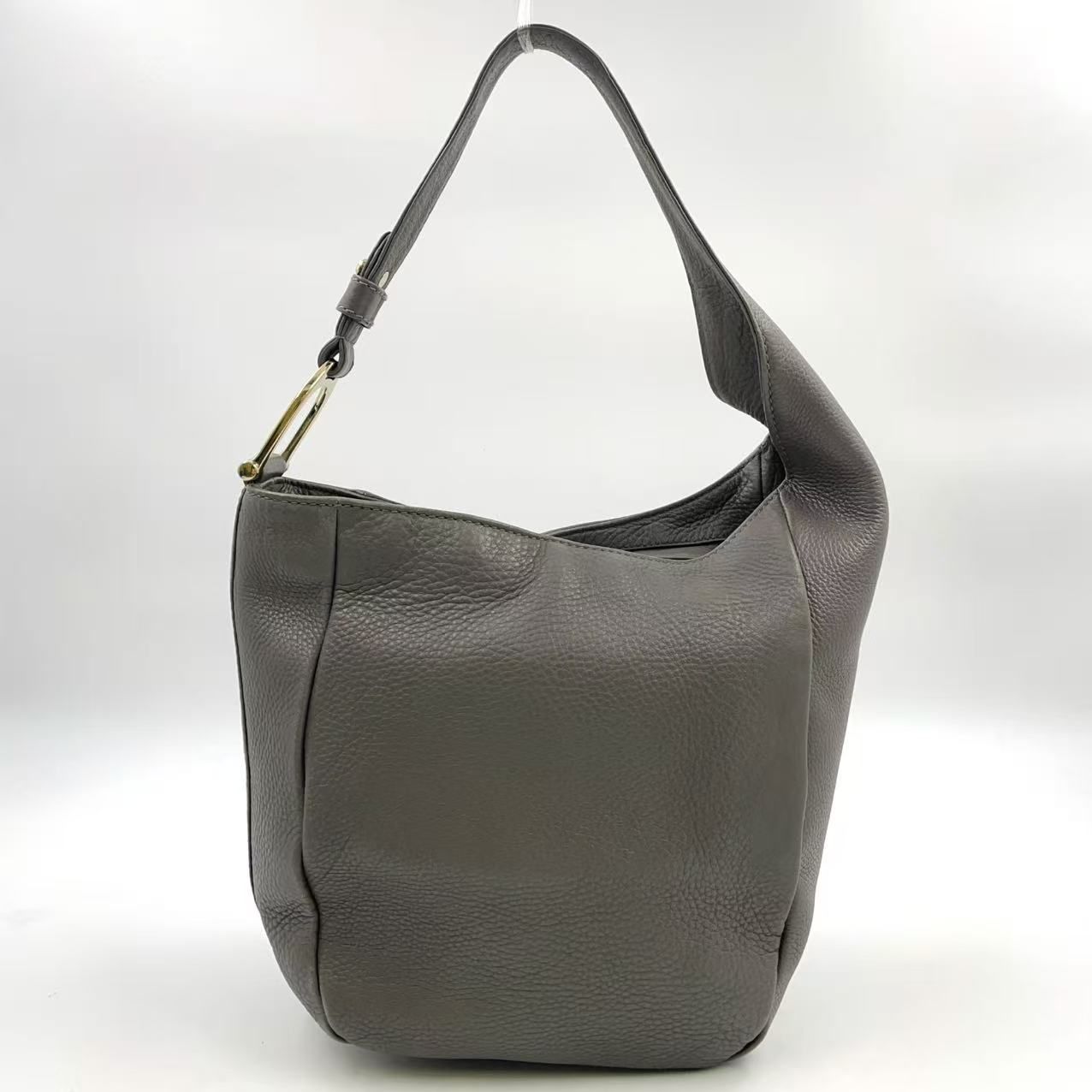 GUCCI グリニッチ レザー グレー ワンショルダーバッグ ゴールド