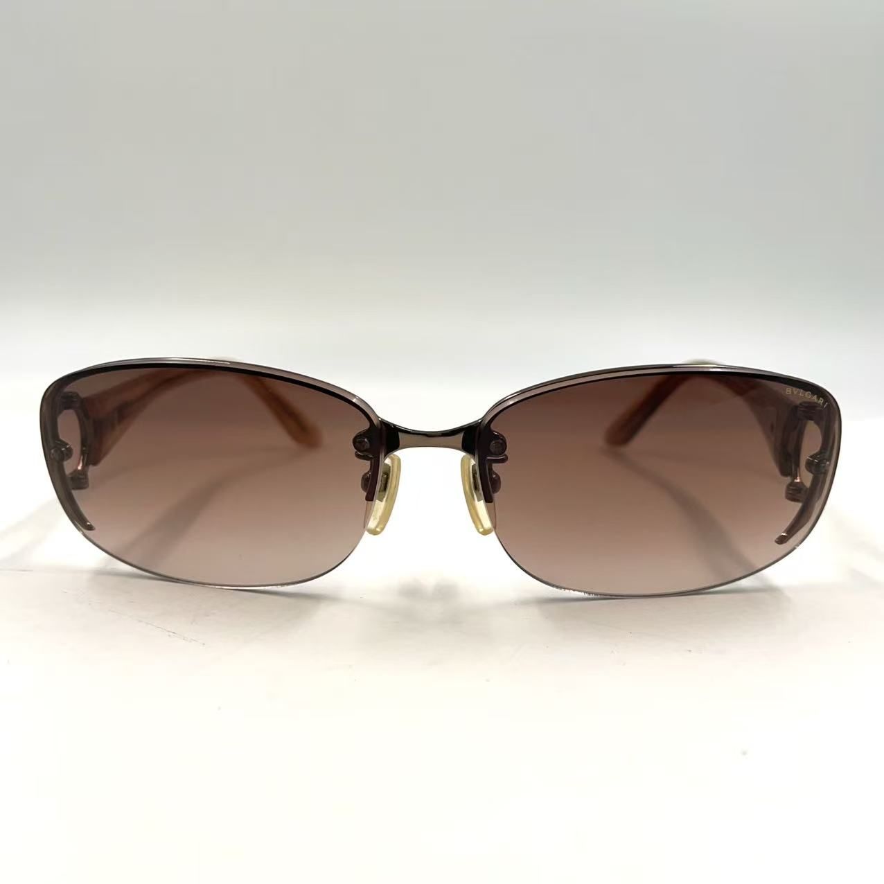 BVLGARI グラデーション 368 13 アセテート メタル ブラウン サングラス BV 6046