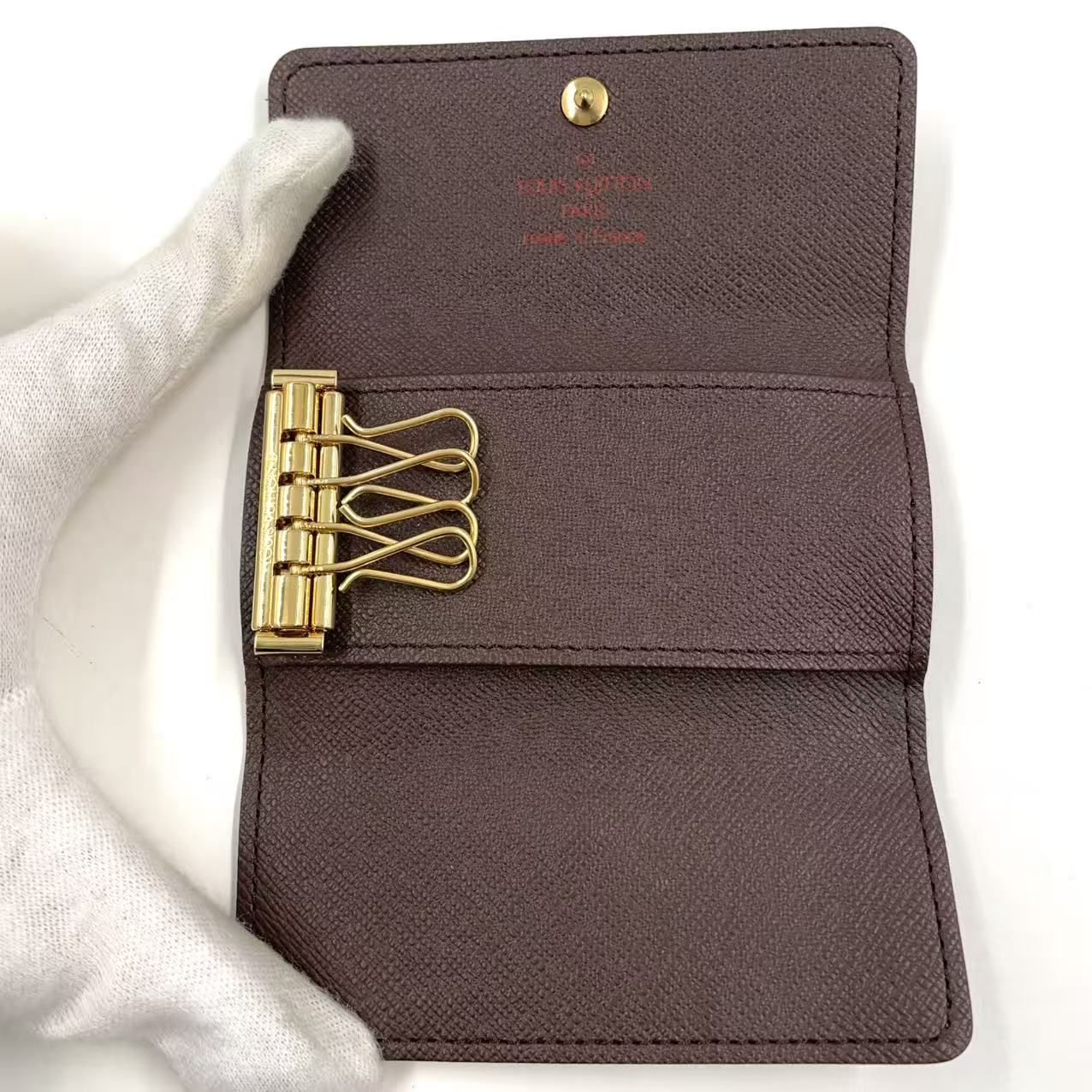 LOUIS VUITTON ミュルティクレ4 ダミエエベヌ ダミエエベヌ PVC