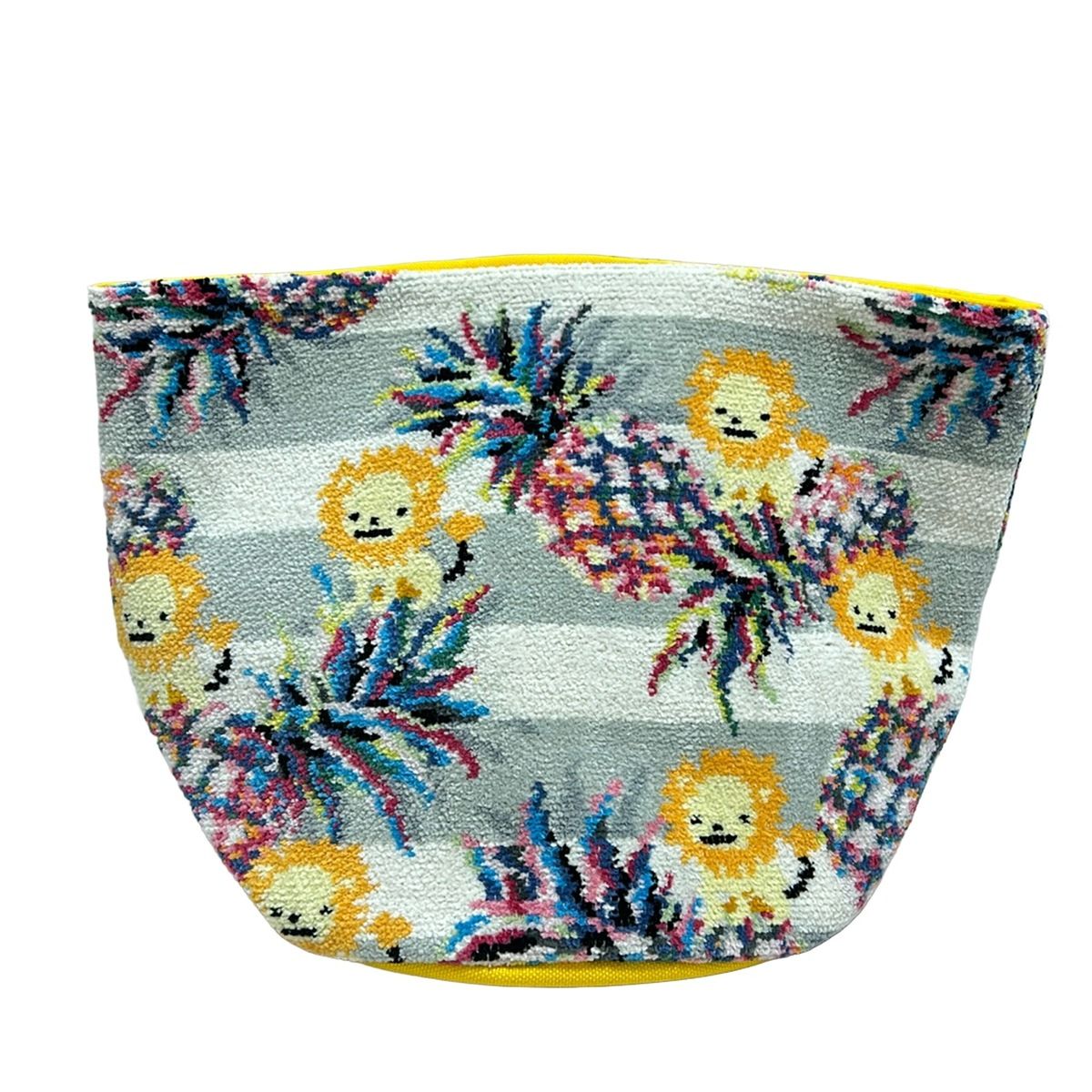 FEILER フェイラー 小物入れ ライトグレー 白 マルチ BARNEYS NEWYORKコラボ ライオン パイナップル柄