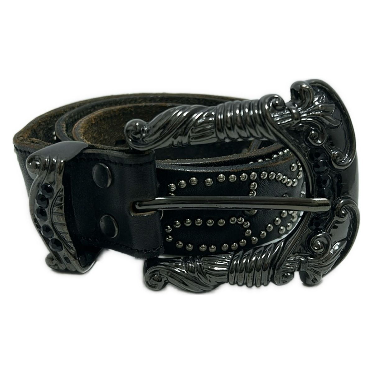 【Used】 TORNADO MART トルネードマート ベルト M TORNADO MART(トルネードマート) ベルト M - 黒×ガンメタリック