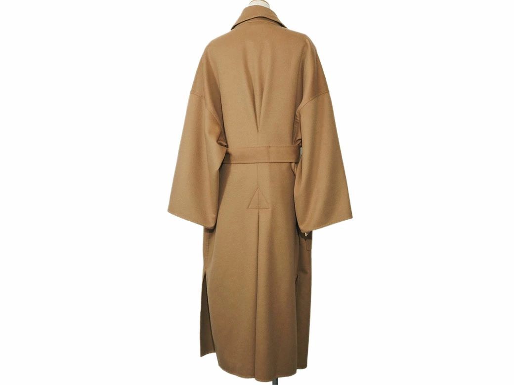 ロエベ LOEWE コート ウール カシミヤ ラップコート アウター キャメル