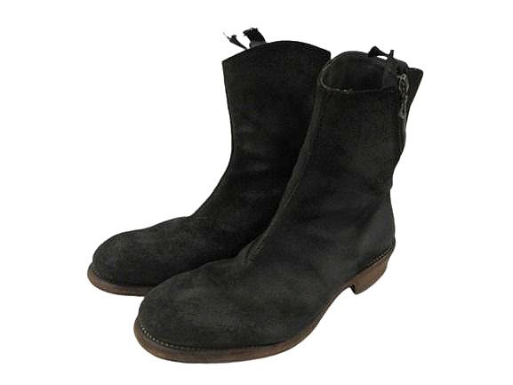 Julius JULIUS x SIVA Shiva Spiral Zip Boots Suede Leather 7 Black Black Genuine Leather Shoes Shoes