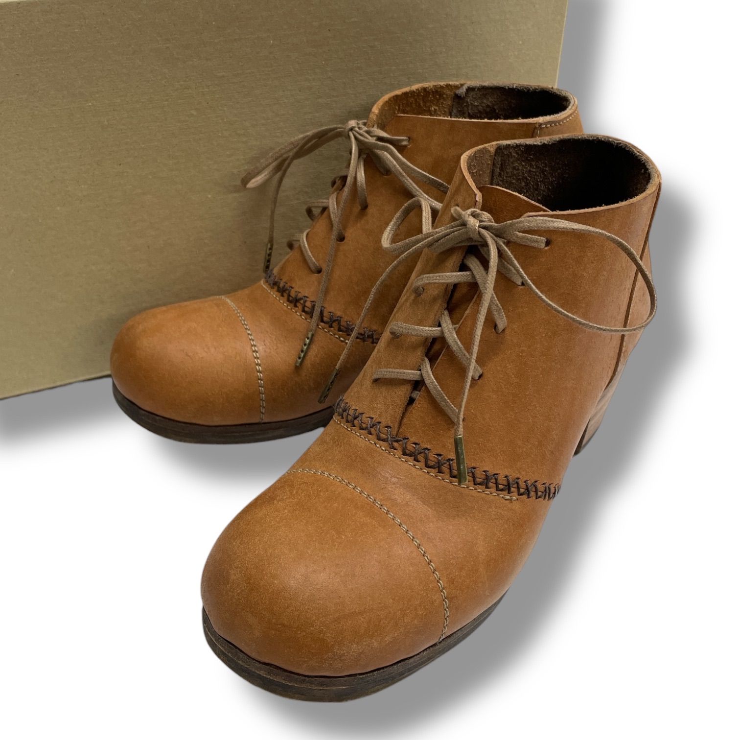 AUTTAA アウッタ バルモラルブーティー Balmoral Bootee ショートブーツ レザー ブラウン 茶色 サイズ36 レディース ゴーゴー古着 26 No.1354