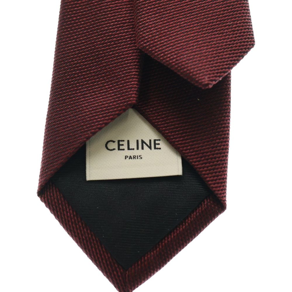 CELINE (セリーヌ) シルク ネクタイ バーガンディ - メルカリ