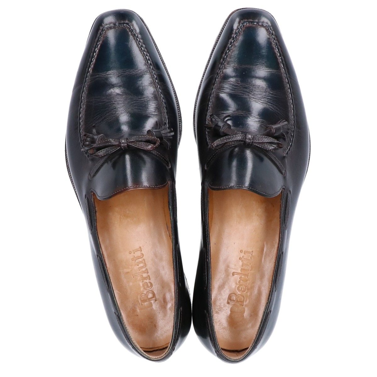 ベルルッティ　タッセルローファー　サイズ7　ブラック/ダークブラウンパティーヌ ベルルッティ SIZE 7【パティーヌ(NERO GRIGIO)】 | 高級中古革靴の