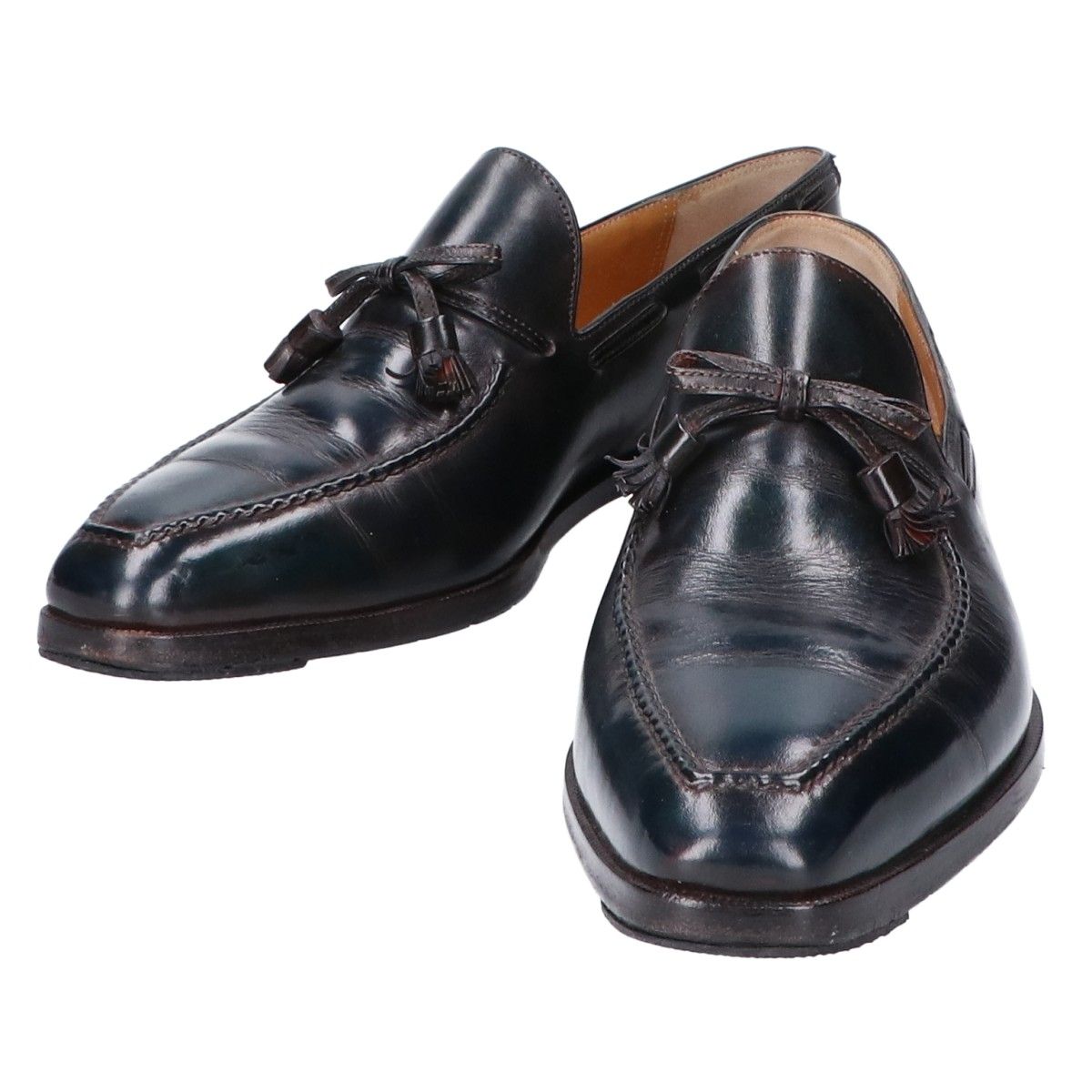 ベルルッティ　タッセルローファー　サイズ7　ブラック/ダークブラウンパティーヌ berluti ベルルッティ パティーヌ タッセルローファー/ 7 - メルカリ