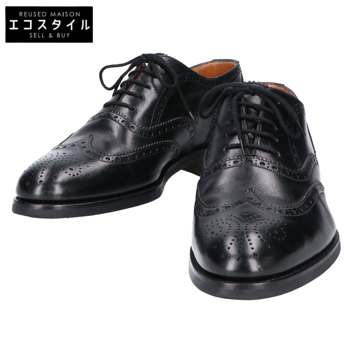 YANKO ヤンコ 104634 フルブローブ ウィングチップ レザー 7 1/2