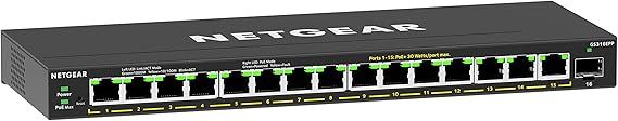 NETGEAR スイッチングハブ 15ポート 1 G SFPx PoE 231 W アンマネージプラス 100 JPS
