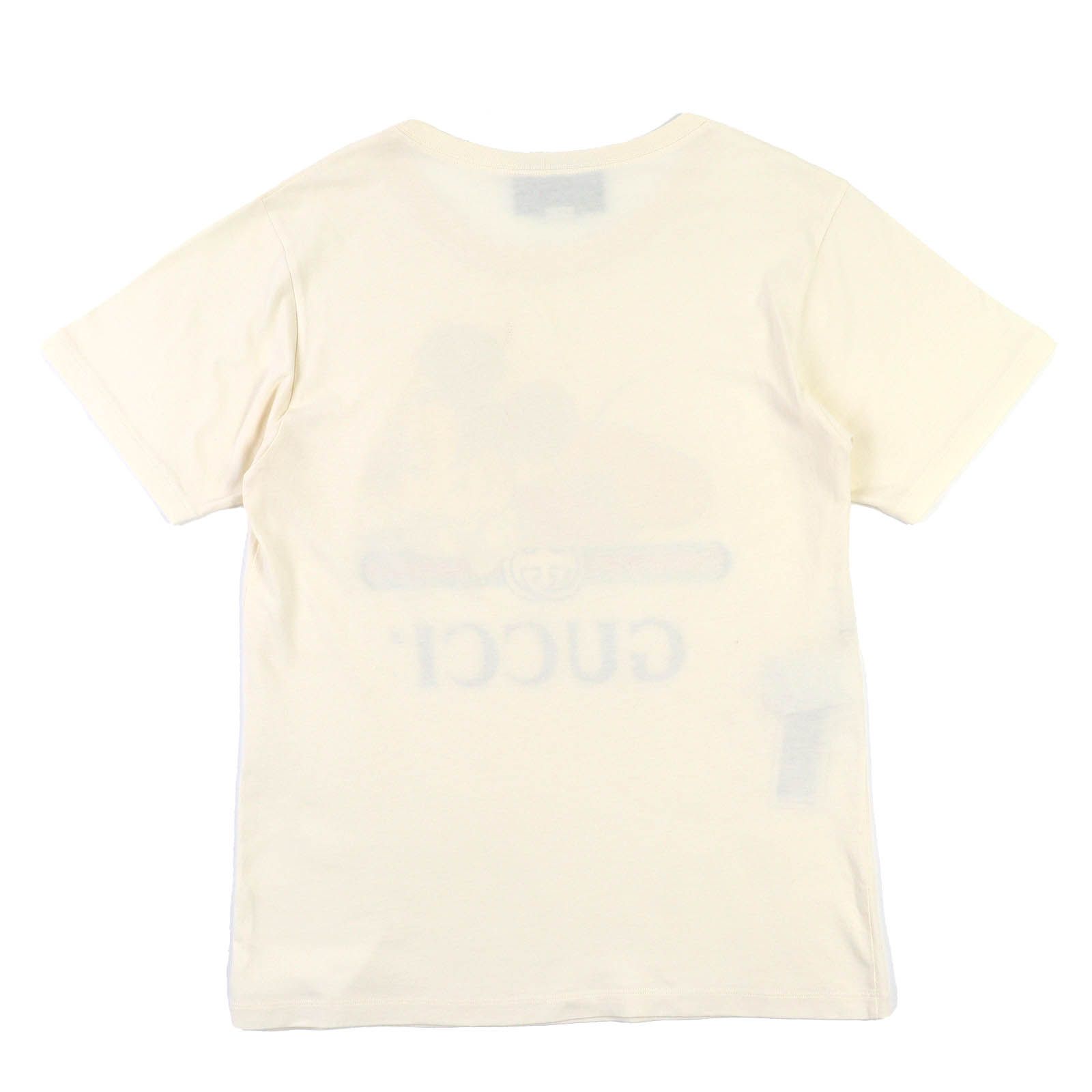 GUCCI×Disney グッチ×ディズニー 20 SS 492347 コットン100％ ロゴ ミッキーマウス クルーネック 半袖Ｔシャツ アイボリー XXS イタリア製 メンズ
