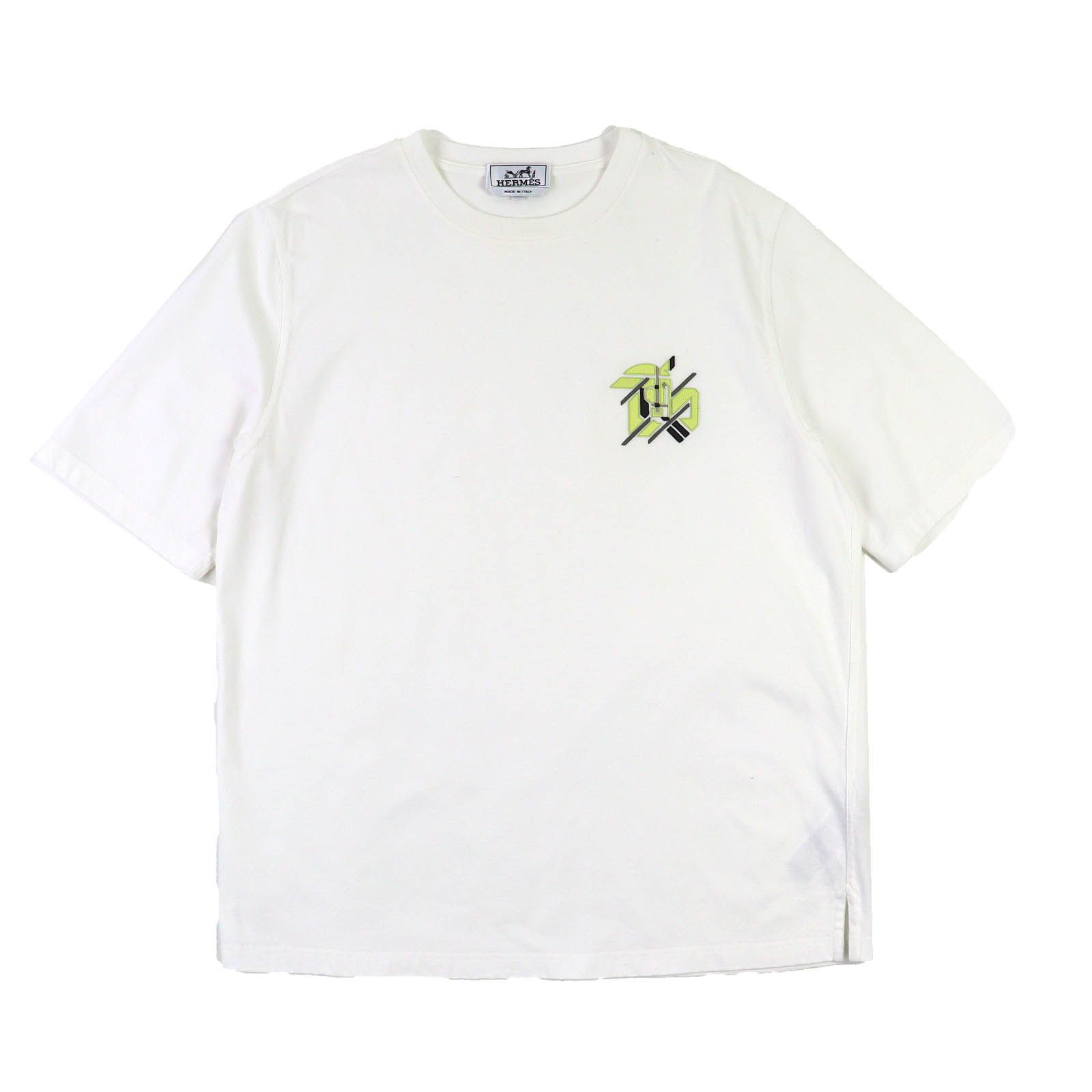 美品△HERMES エルメス 23SS 31-5766 コットン100％ レザーパッチ