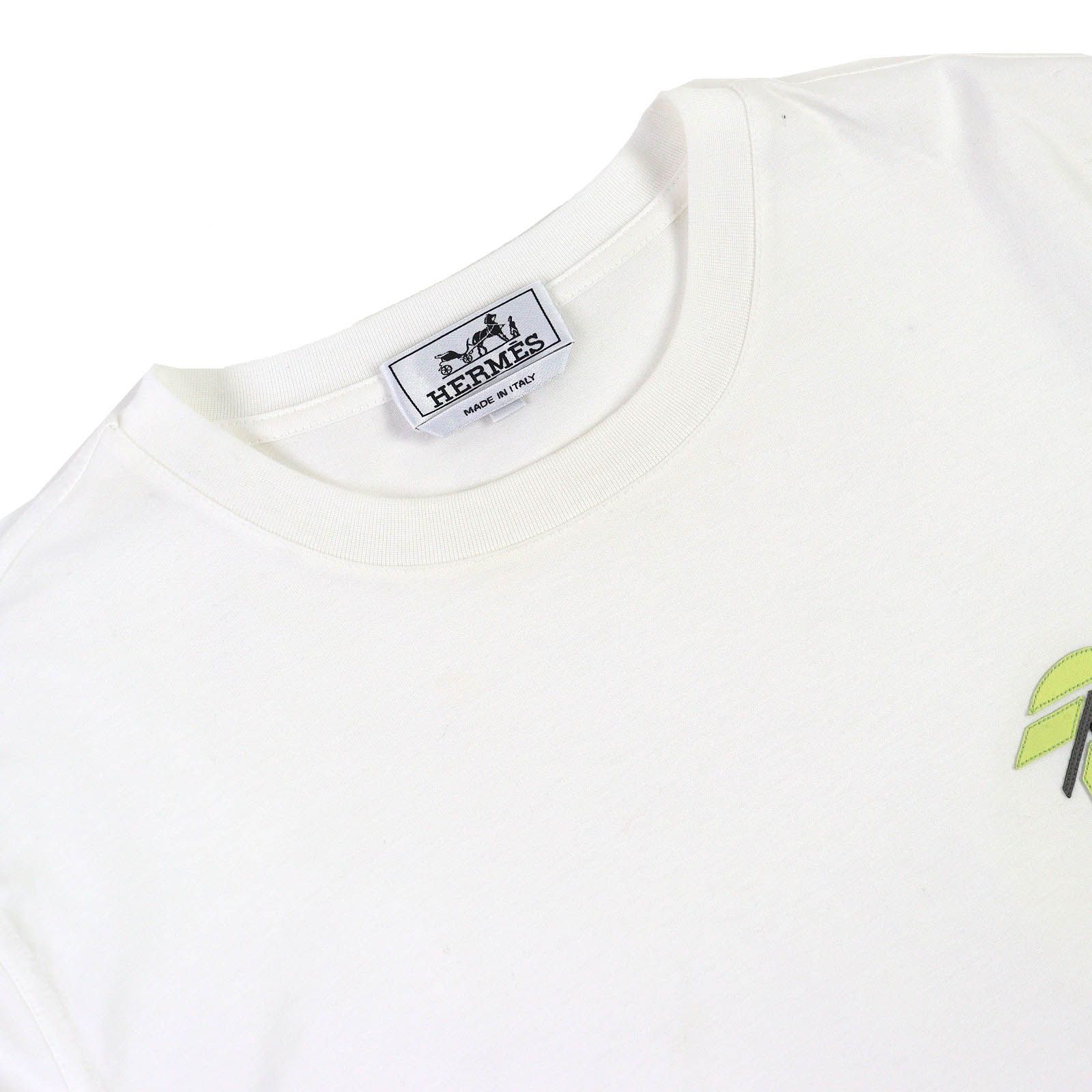 美品△HERMES エルメス 23SS 31-5766 コットン100％ レザーパッチ