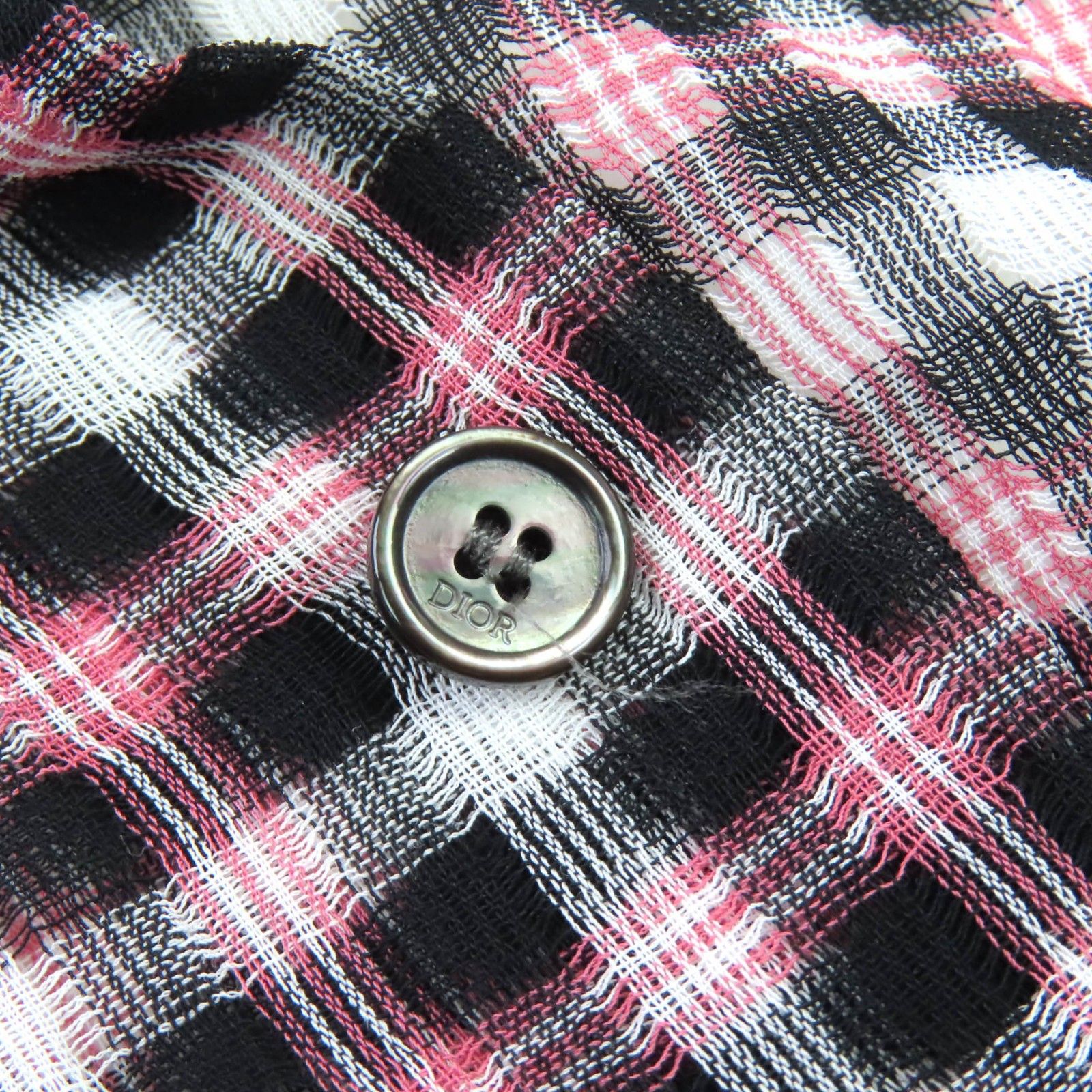 極美品△DIOR ディオール オム 293C516A5571 コットン100％ ロゴボタン