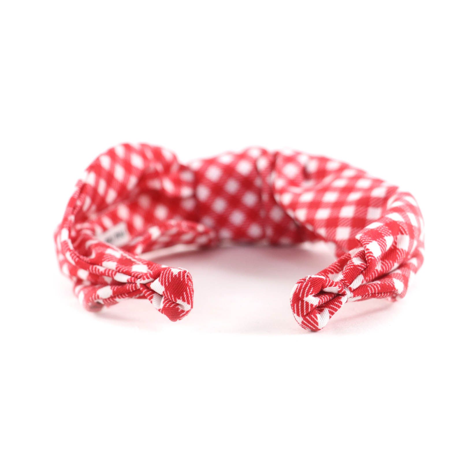 極美品☆MIUMIU ミュウミュウ ロゴ刺繍入り ギンガムチェック リボン