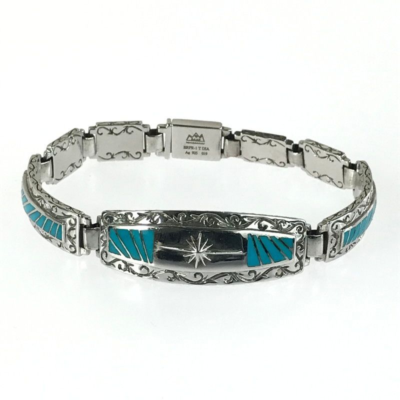 中古品】 SAAD サード SV925 SUN SYMBOL TURQUOISE BANGLE BRPR-1 サン