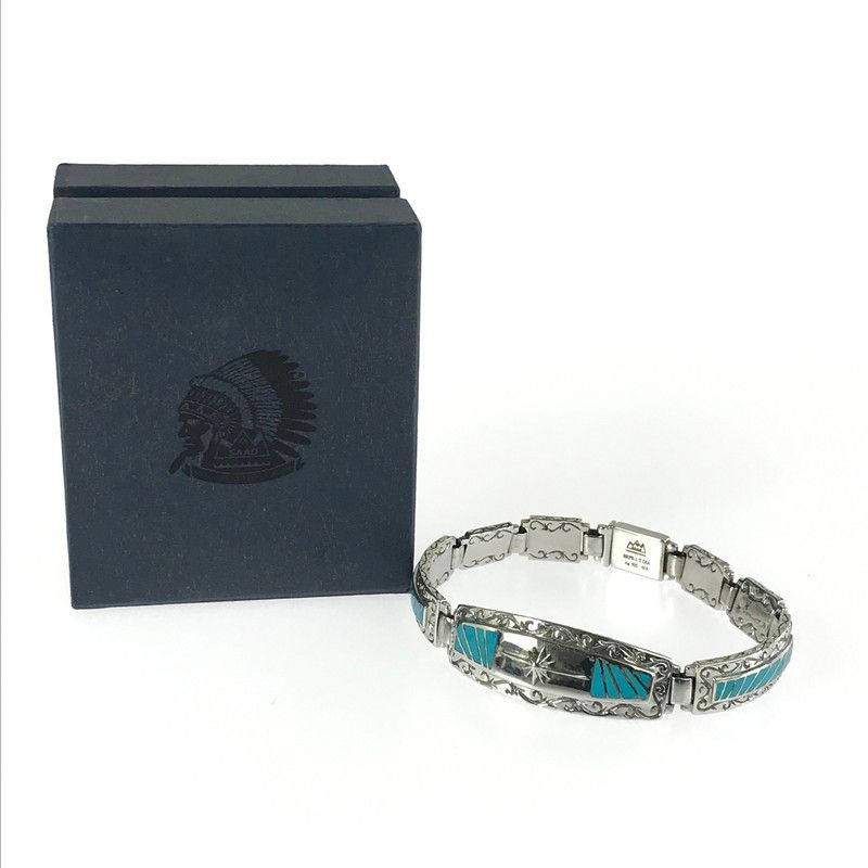 中古品】 SAAD サード SV925 SUN SYMBOL TURQUOISE BANGLE BRPR-1 サン