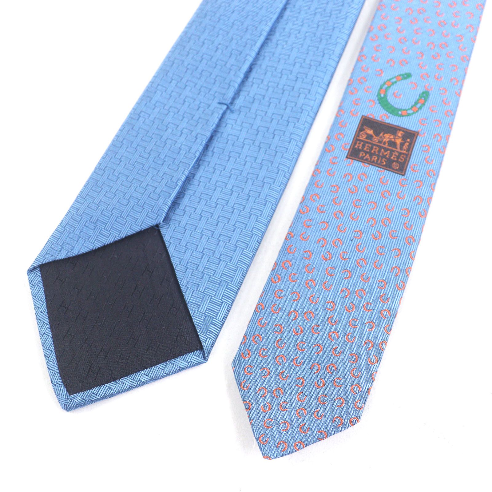 未使用品□HERMES エルメス 339325T Hロゴ総柄 ホースシュー ヘヴィ