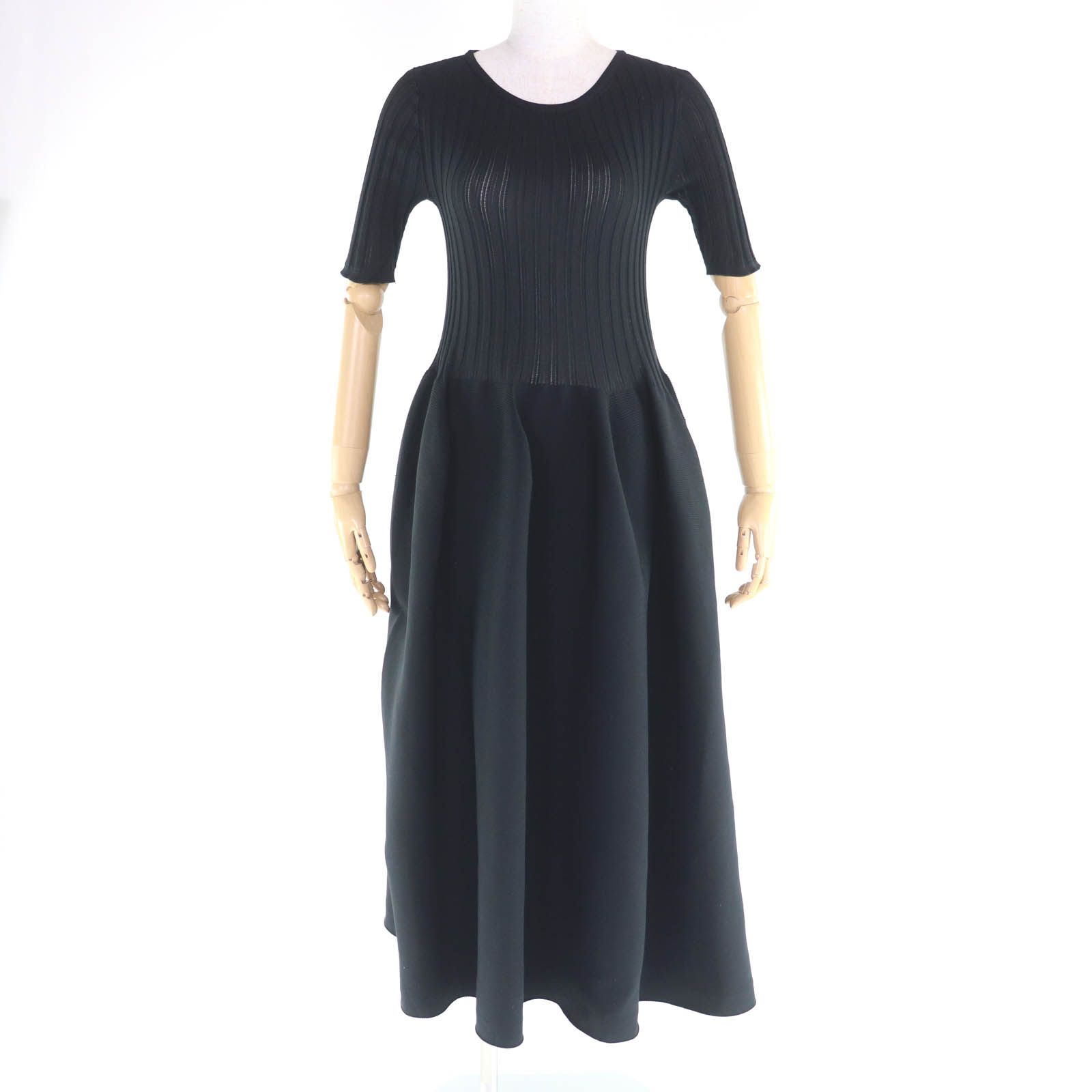 CFCL シーエフシーエル POTTERY DRESS 1 ロング丈 ニットワンピース ブラック レディース