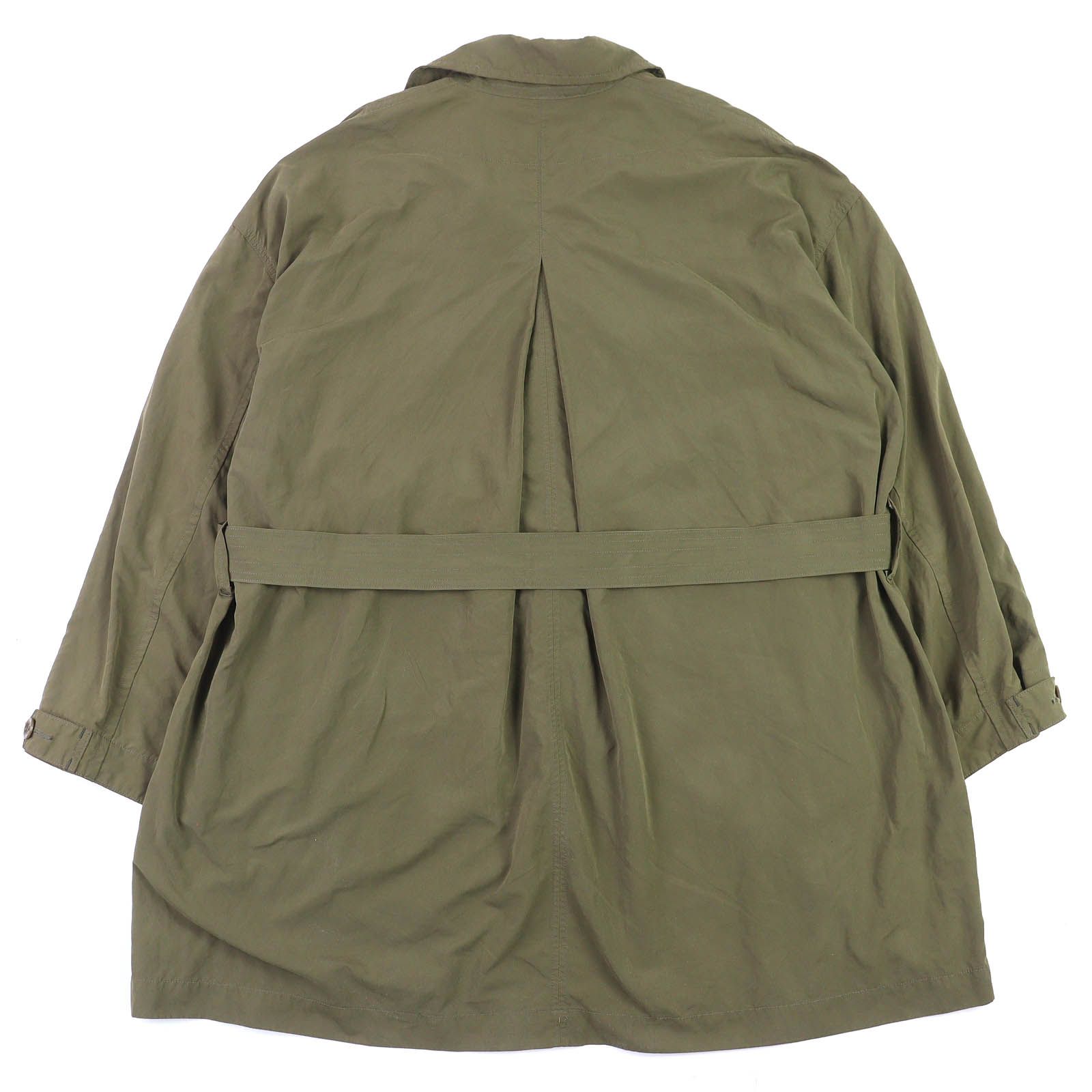 PORTER CLASSIC ポータークラシック ベルト付き ショートレングス ダブル トレンチコート カーキ 3 メンズ