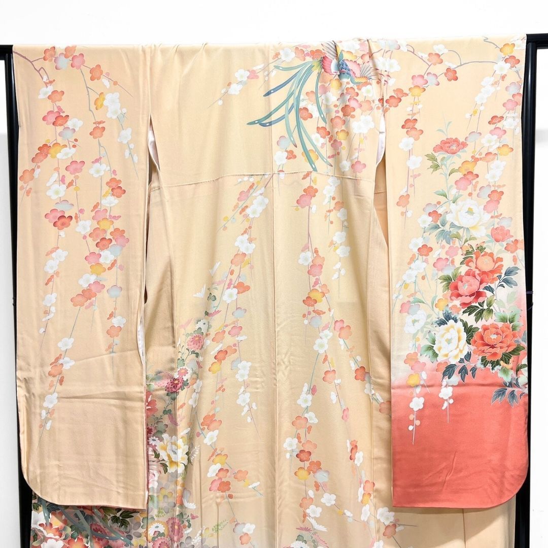  振袖 作家もの 加賀友禅 鳳凰 牡丹 梅花 花模様 着物 121 b p ms 振袖 着物