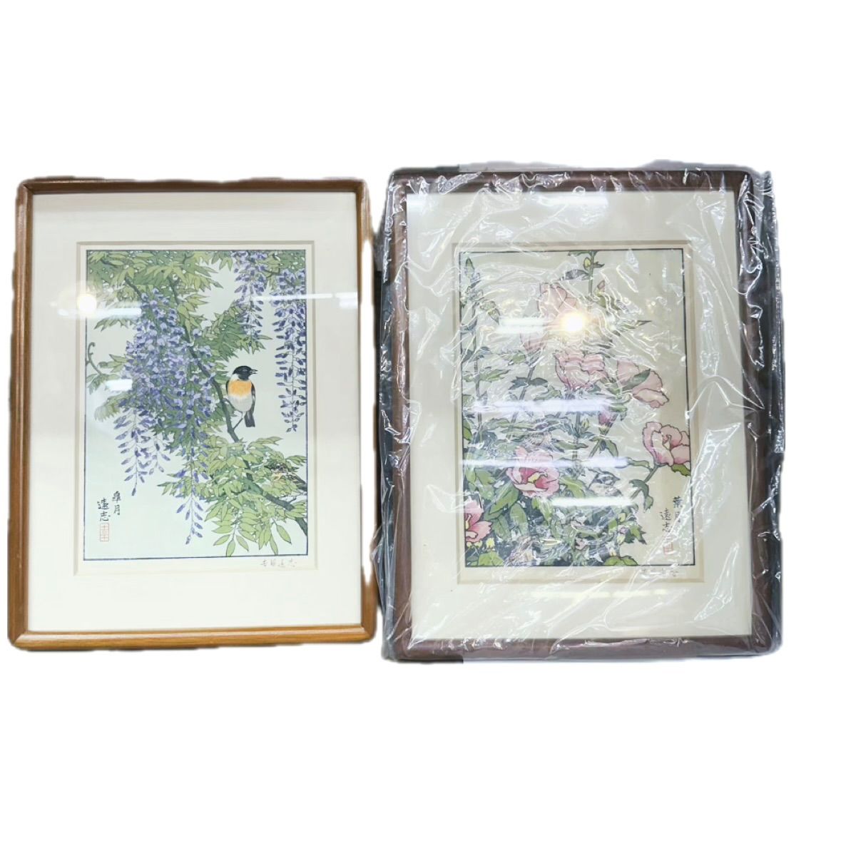 ○吉田遠志 木版画2点まとめて 皐月 葉月 フランクリン画廊 検/吉田博