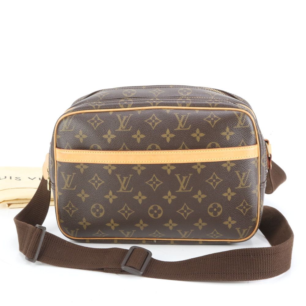 極美品 ルイヴィトン モノグラム リポーター PM M45254 レザー