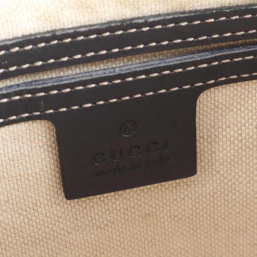 極美品 グッチ GG スプリーム 201732 レザー ショルダーバッグ 斜め