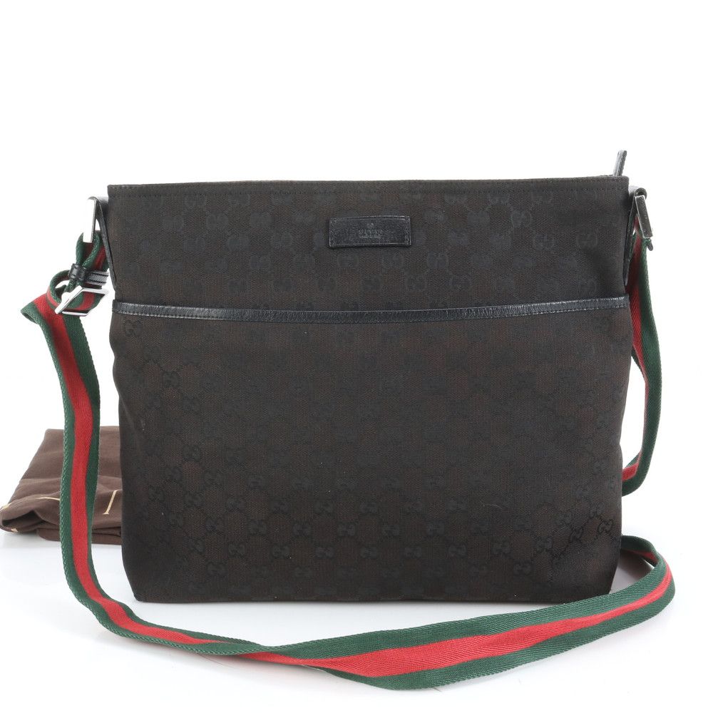 未使用級✨グッチ　レザー トートバッグ　ロゴ シェリーライン　ブラック メンズ 極美品 グッチ GG キャンバス シェリー ライン 189751 レザー