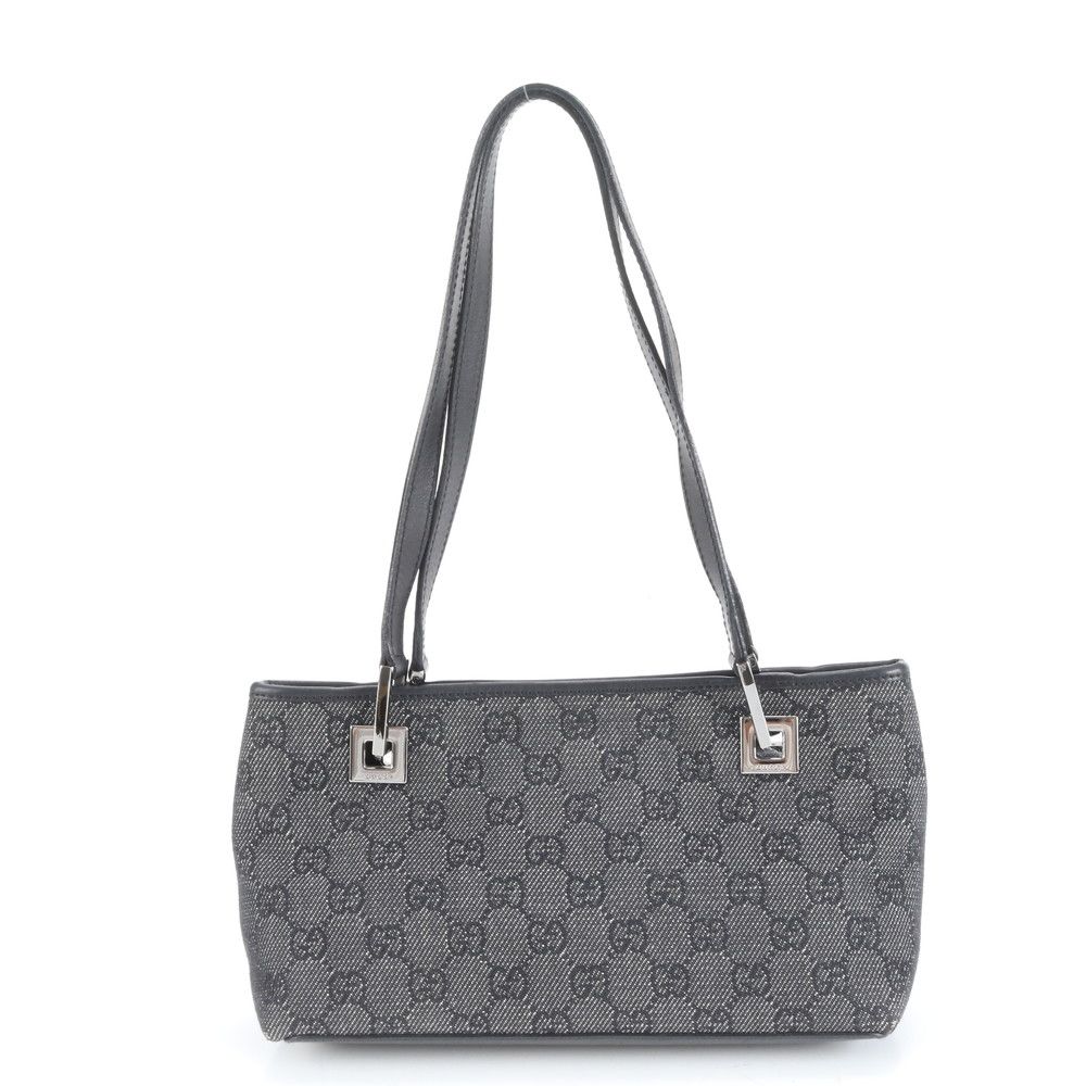 極美品 グッチ GG キャンバス 36172 レザー トート バッグ 肩掛け