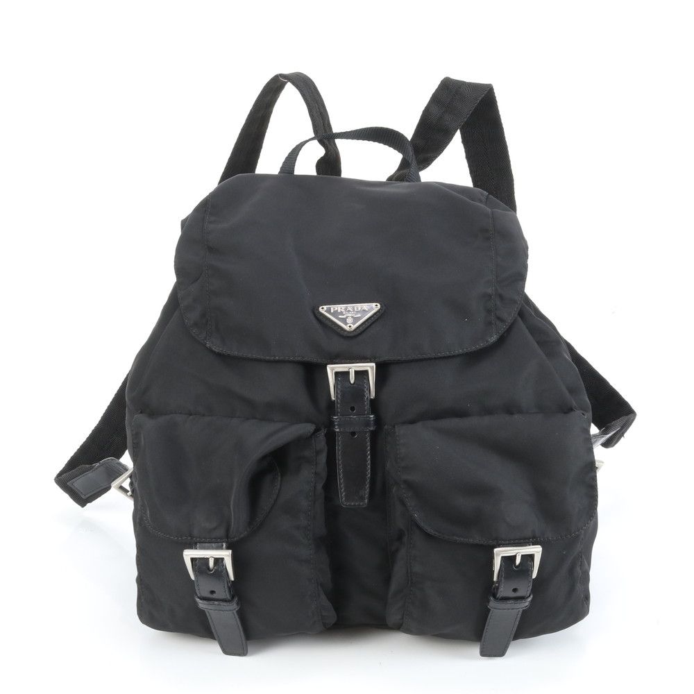 極美品 プラダ テスート ナイロン 三角ロゴ レザー リュックサック