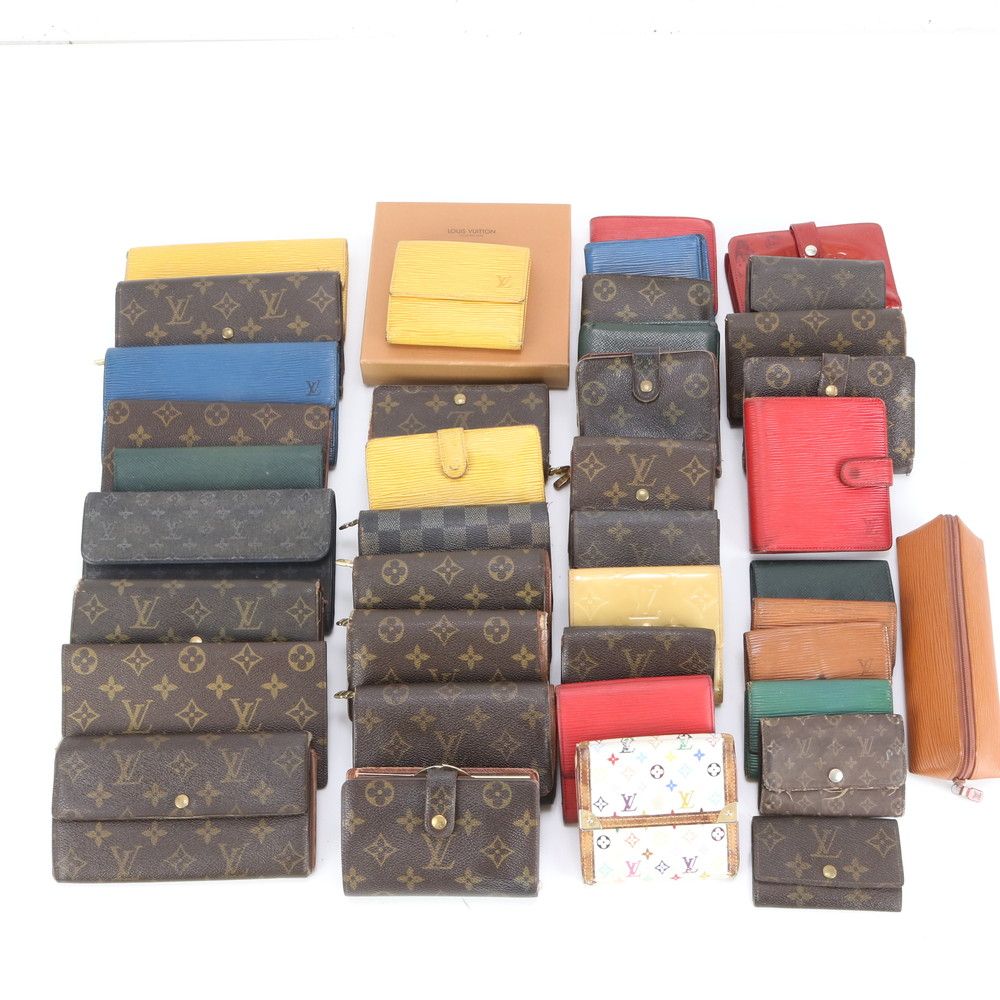 まとめ 40点 セット ルイヴィトン モノグラム レザー 長財布 二つ折り ウォレット ペンケース キーケース メンズ ERE DC 36-1