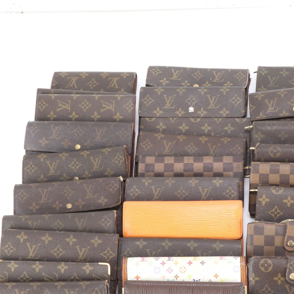 まとめ 55点 セット ルイヴィトン モノグラム ダミエ レザー 長財布 二つ折り ウォレット ラウンドファスナー メンズ ERE DC 36-2