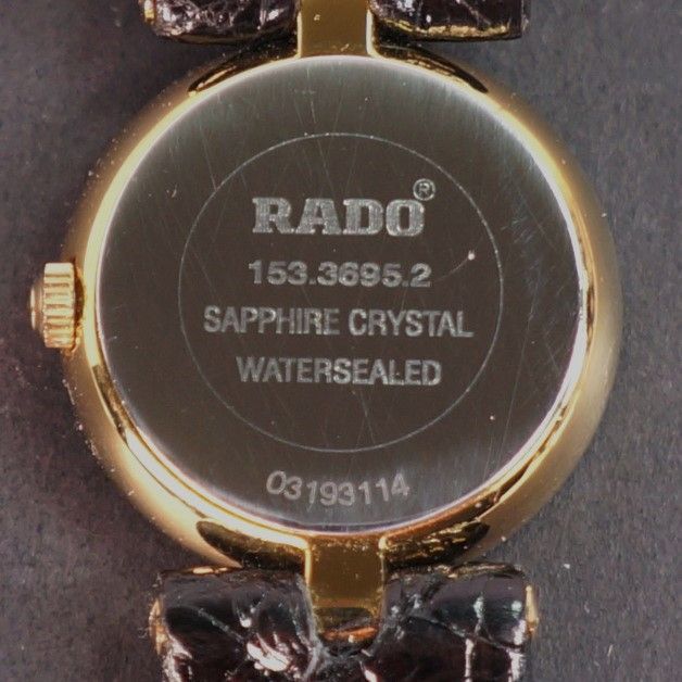  稼働 RADO フローレンス 黒文字盤 ワニ革ベルト 電池交換済 腕時計(クォーツ) 腕時計(アナログ)