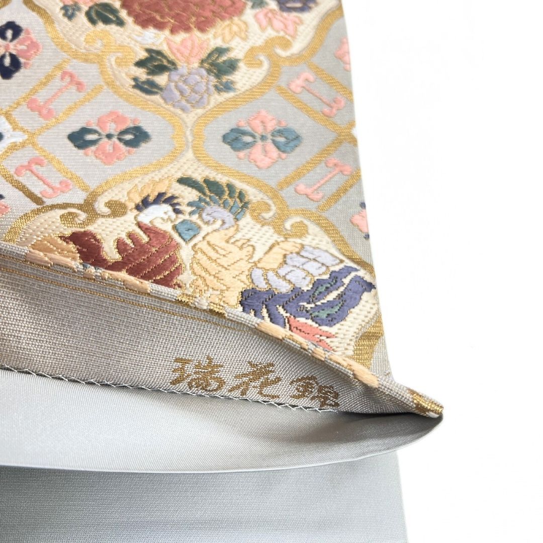 袋帯　華紋　鳳凰紋　唐花　花菱　金糸　銀糸　着物　093a p 袋帯 華紋 鳳凰紋 唐花 花菱 金糸 銀糸 着物 093a p - メルカリ